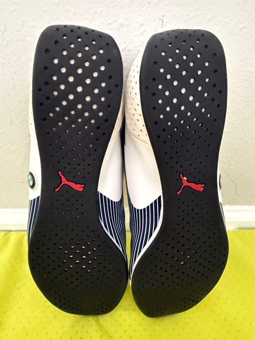 Puma White Navy Racing Sneakers with Red Accent - Picture 3 of 5